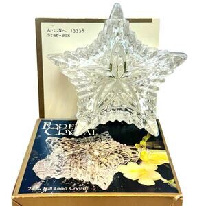 Forever Crystal‎ 24% Lead Cut Crystal Star Shaped Trinket Box Open Box